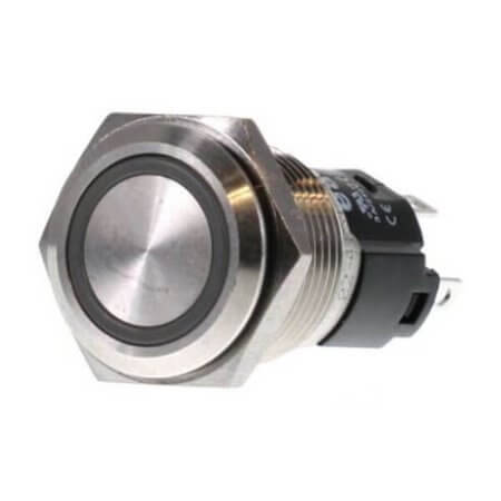82-4151.1113 SWITCH PUSH BUTTON 3A 240VAC SPDT ON-(OFF) LED/GRE - 1