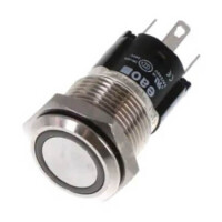 82-4151.2133 SWITCH PUSH BUTTON 3A 240VAC SPDT LED/GREEN - 1