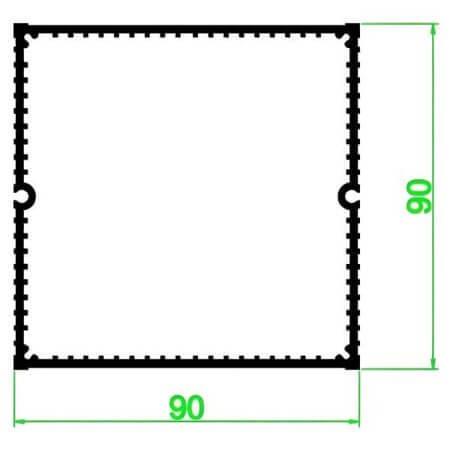 834KT200 AL.SOĞUTUCU ALÜMİNYUM SOĞUTUCU H=90MM G=90MM L=200MM - 1