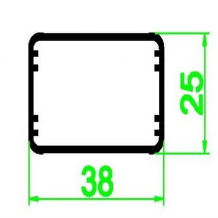 837KT300 AL.SOĞUTUCU ALÜMİNYUM SOĞUTUCU H=25MM G=38MM L=300MM - 1