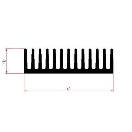 840AS16,5MM.SOĞUTUCU ALÜMİNYUM SOĞUTUCU H=11.1 G=40MM L=16.5MM - 1