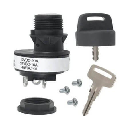 84828-08 SWITCH KEYLOCK 20A 12VDC SPST 45° - 1