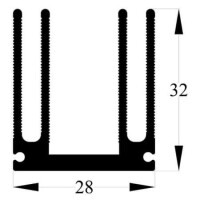 855AS30 AL.SOĞUTUCU ALÜMİNYUM SOĞUTUCU H=32MM G=28MM L=30MM - 1