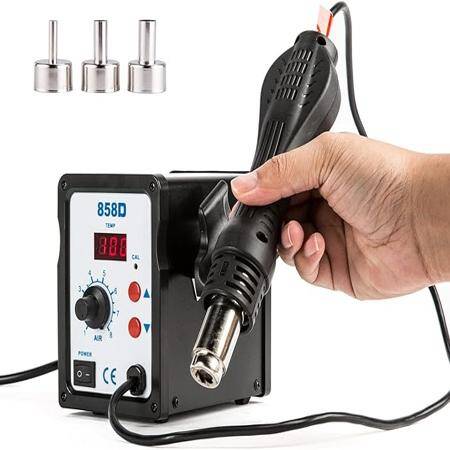 858D Hot Air Soldering Station With Display - 2