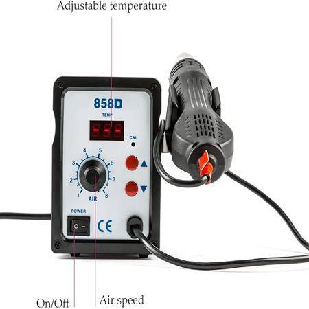 858D Hot Air Soldering Station With Display - 5