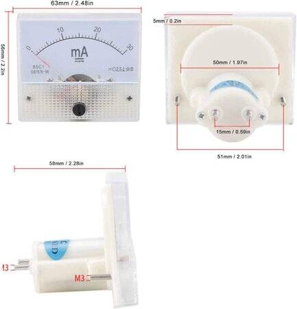 85C1-A DC Pointer Ammeter Measuring Range:DC0-30MA - 2