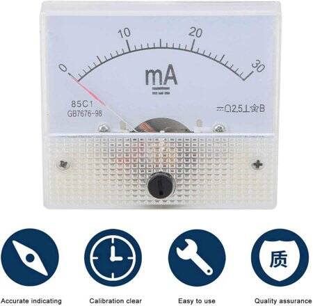 85C1-A DC Pointer Ammeter Measuring Range:DC0-30MA - 4