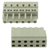 8EDGKB-7.5-06P-11-01SH TERM.BLK.7.50MM 6P 180C FEMALE GRAY GAOSONG - 1