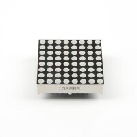 8x8mm Red 64 Led Dot Matrix Display 3mm CC 80Mcd 32x32mm - 5