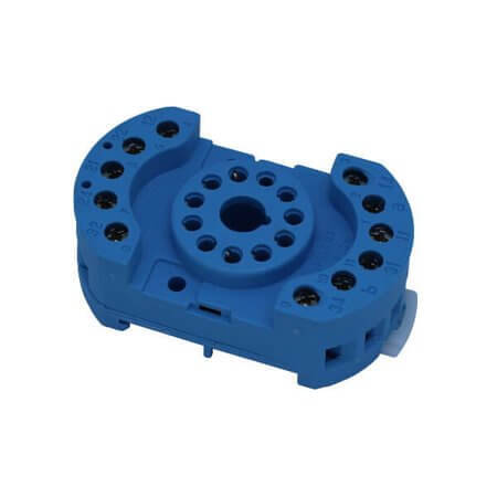 90.23 RELAY SOCKET DIN RAIL 11PIN SCREW - 1