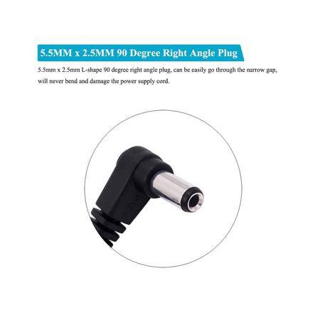 90 Degree DC5.5x2.1 Wire Length:25cm - 2