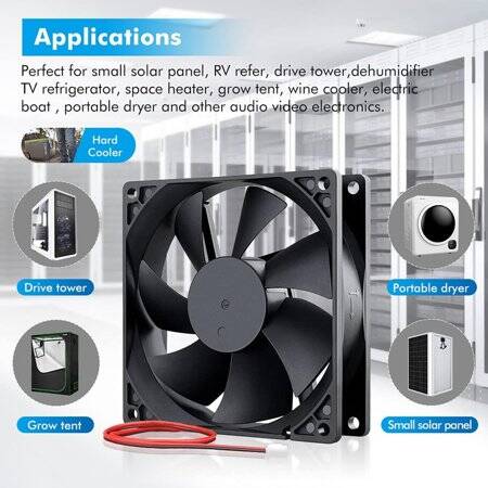 9225 12V DC 0-25A Yağ İçeren Fan - 5