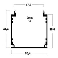 931KT200 AL.SOĞUTUCU ALÜMİNYUM SOĞUTUCU H=44.4MM G=56.4MM L=200MM - 1