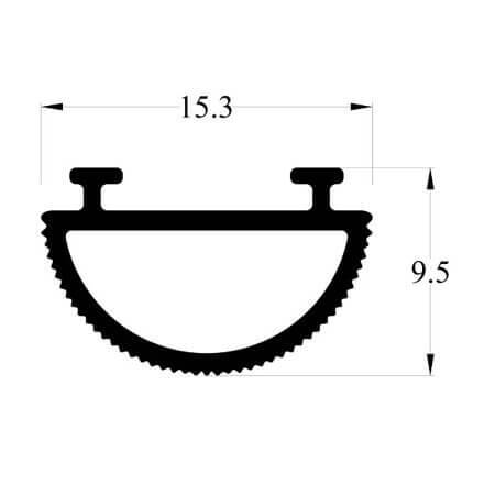 956ASL1000 AL.SOĞUTUCU ALÜMİNYUM SOĞUTUCU H=9.5MM G=15.3MM L=1000MM - 1