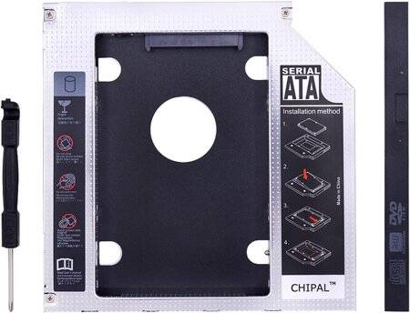 9.5mm All Aluminum Universal SATA 3.0 LED 2nd HDD Caddy - 1