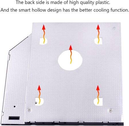 9.5mm All Aluminum Universal SATA 3.0 LED 2nd HDD Caddy - 5