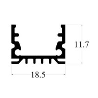 961ASL1000 AL.SOĞUTUCU ALÜMİNYUM SOĞUTUCU H=18.5MM G=11.7MM L=1000MM - 1