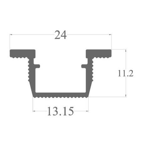 962ASL1000 AL.SOĞUTUCU ALÜMİNYUM SOĞUTUCU H=11.2MM G=13.15MM L=1000MM - 1