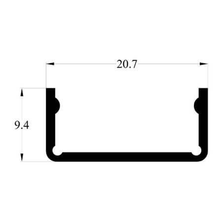 963ASL20 AL.SOĞUTUCU ALÜMİNYUM SOĞUTUCU H=9.4MM G=20.7MM L=20MM - 1