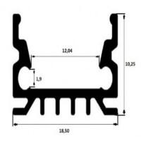 967ASL1000 AL.SOĞUTUCU ALÜMİNYUM SOĞUTUCU H=10.25MM G=18.50MM L=1000MM - 1