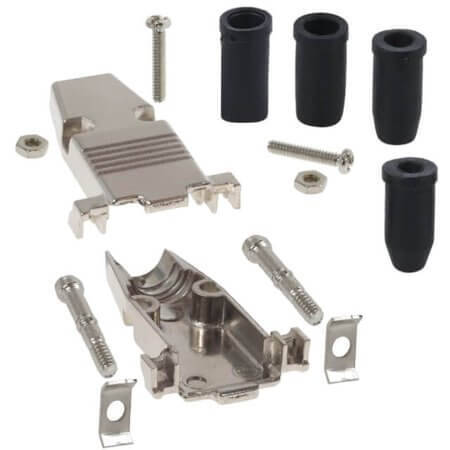 979-009-030R121 CONNECTOR BACKSHELL 9POS 180DEG SHLD - 1