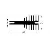 981AS80 AL.SOĞUTUCU ALÜMİNYUM SOĞUTUCU H=30MM G=60MM L=80MM - 1