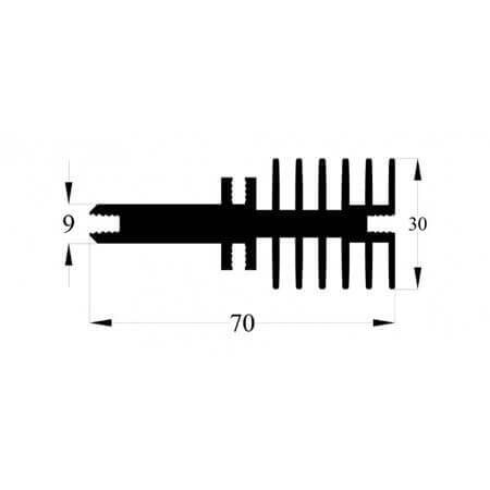 982AS50 AL.SOĞUTUCU ALÜMİNYUM SOĞUTUCU H=30MM G=70MM L=50MM - 1
