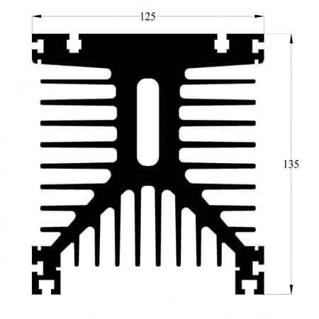 99AS400 AL.SOĞUTUCU ALÜMİNYUM SOĞUTUCU H=135MM G=125MM L=400MM - 1