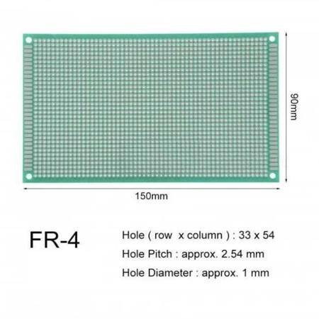 9x15cm Universal PCB Prototype Board Double-Sided 2.54mm Hole Pitch - 2