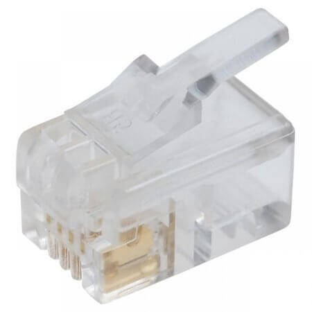 A-MO 4/4-F50 CONN MOD PLUG 4P4C UNSHIELDED - 1