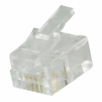 A-MO 6/4-F50 CONN MOD PLUG 6P4C UNSHIELDED - 1