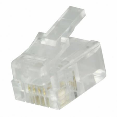A-MO 6/4-F50 CONN MOD PLUG 6P4C UNSHIELDED - 1