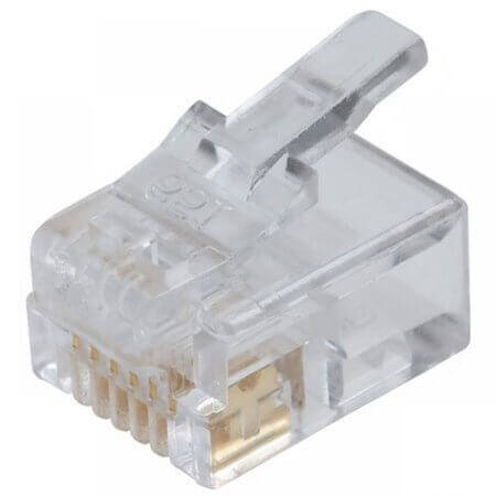 A-MO 6/6-F50 CONN MOD PLUG 6P6C UNSHIELDED - 1