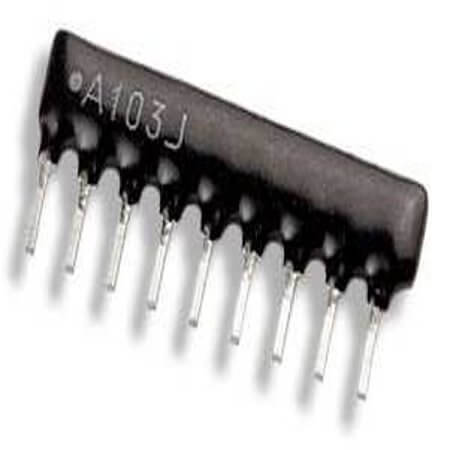 A09-222JP RES.NETWORK 2.2K Ohms 5% 1/8W SIP8+1 THT - 1