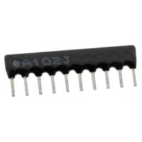 A102J-10PIN RES.NETWORK 1K Ohms 5% SIP9+1 THT - 1