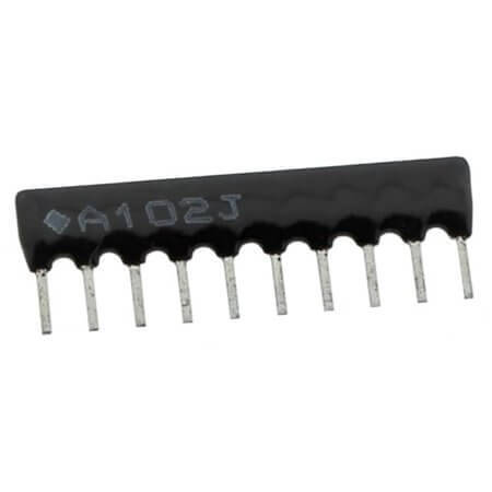 A102J-10PIN RES.NETWORK 1K Ohms 5% SIP9+1 THT - 1