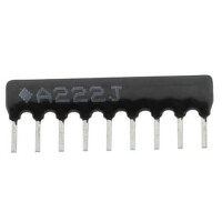 A222J-9PIN RES.NETWORK 2.2K Ohms 5% SIP8+1 THT - 1