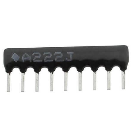 A222J-9PIN RES.NETWORK 2.2K Ohms 5% SIP8+1 THT - 1