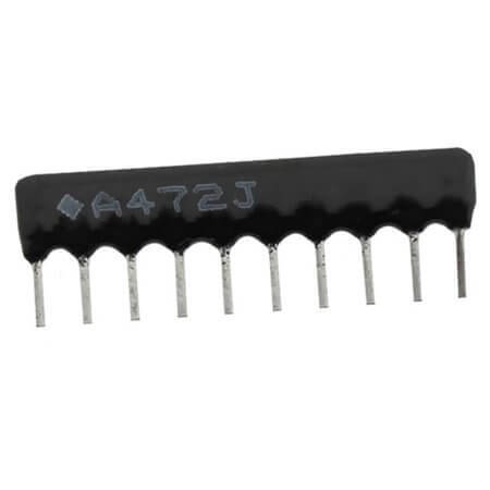 A472J-10PIN RES.NETWORK 4.7K Ohms 5% SIP9+1 THT - 1