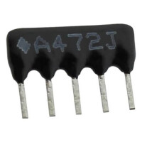 A472J-5PIN RES.NETWORK 4.7K Ohms 5% SIP4+1 THT - 1