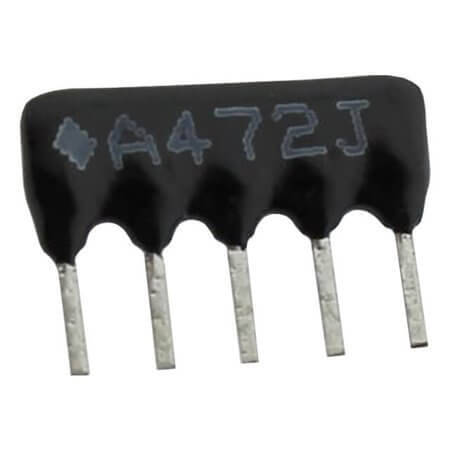 A472J-5PIN RES.NETWORK 4.7K Ohms 5% SIP4+1 THT - 1