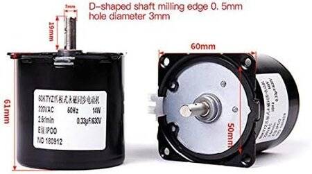AC220V 14W 60KTYZ Permanent Magnet Synchronous Motor 40RPM - 4