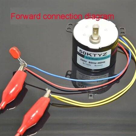 AC220V 6W 50KTYZ Permanent Magnet Synchronous Motor 15RPM - 2