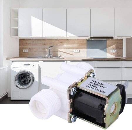 AC220V N/C G1/2 Erkek Konu Plastik Elektrikli Solenoid Valf Su Hava Giriş Akış Anahtarı 0-02-0-8Mpa - 2