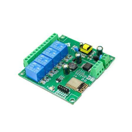 AC90-250V ESP8266 Wireless WIFI Relay Module 4 Channel ESP-12F Wifi Development Board AC/DC 5V/7-28V/5-80V Power Supply - 1