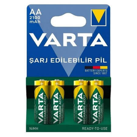 ACCU POWER AA 2100 B4 ŞARJLI PİL RECHARGE ACCU POWER 4xAA 1.2V 2100MAH C - 1