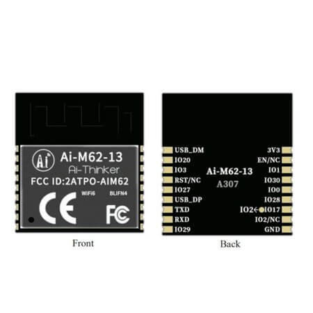 AI-M62-13 WI-FI 6 + BLE5.3 MODULE WITH ON-BOARD PCB ANTENNA - 1