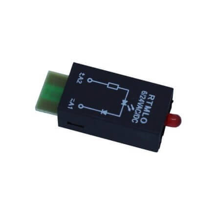 AMA-L-24VDC RELAY SOCKET MODULE 24VAC/VDC WITH RED LED - 1