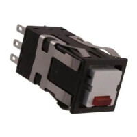 AML22CBF2AD SWITCH PUSH BUTTON 19.05x19.05 3A/2A LED/Red - 1