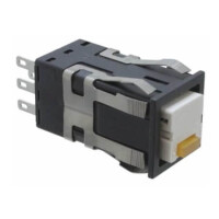 AML22CBM2AC SWITCH PUSH BUTTON 19.05x19.05 3A/2A LED/Yellow - 1